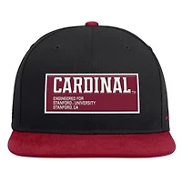 Stanford Cardinal NCAA Nike Black/Cardinal Stanford 2025 On-Field Patch Pro Dri-FIT Snapback Hat