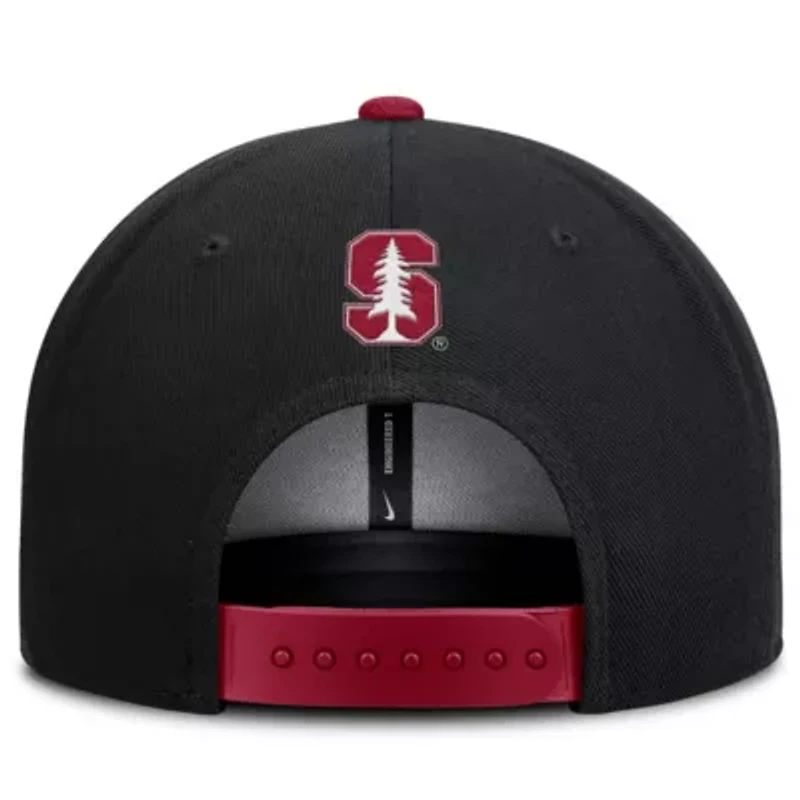 Stanford Cardinal NCAA Nike Black/Cardinal Stanford 2025 On-Field Patch Pro Dri-FIT Snapback Hat