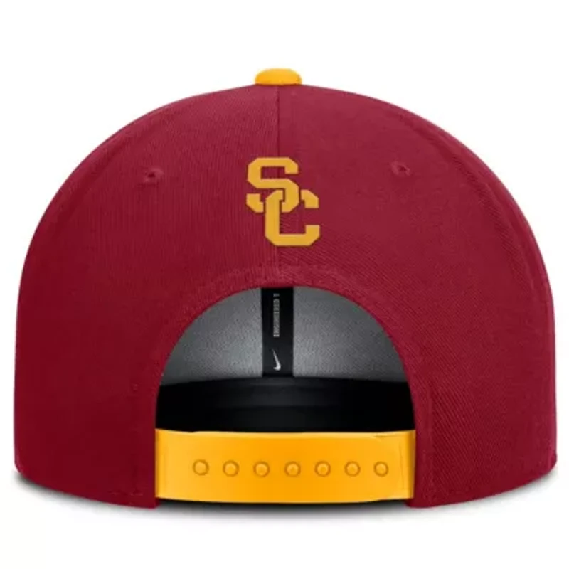 NCAA Nike Cardinal/Gold USC Trojans 2025 On-Field Patch Pro Dri-FIT Snapback Hat