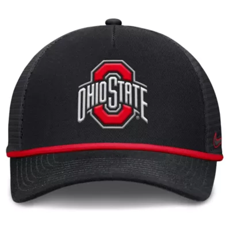 NCAA Nike Ohio State Buckeyes Rise Primetime Trucker Adjustable Hat