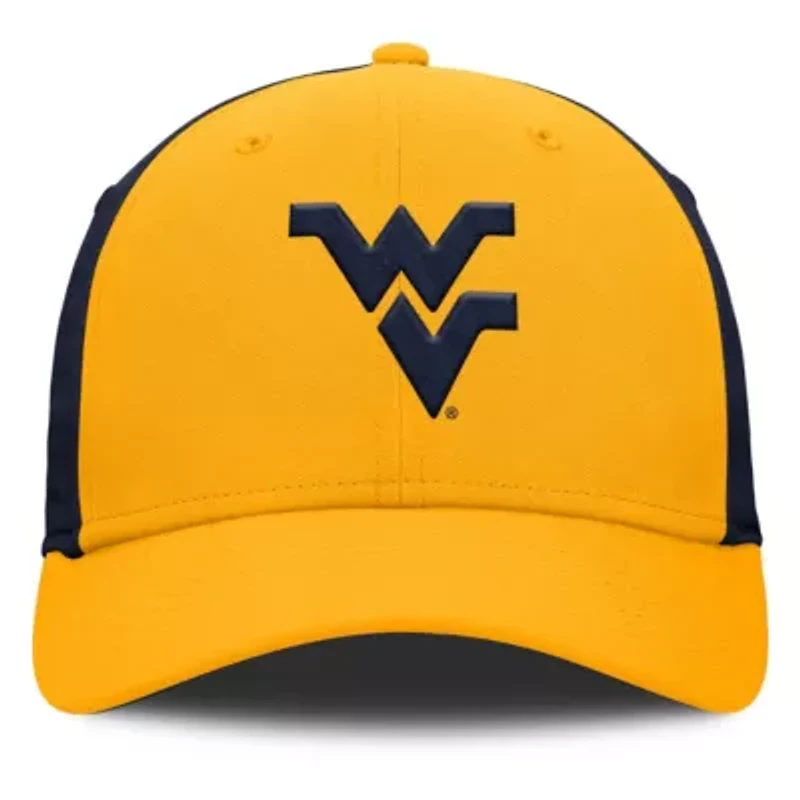 NCAA Nike Gold/Navy West Virginia Mountaineers 2025 Sideline Rise Local Performance Flex Hat