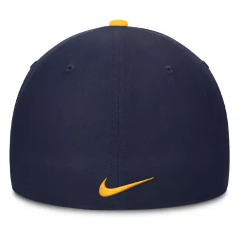 NCAA Nike Gold/Navy West Virginia Mountaineers 2025 Sideline Rise Local Performance Flex Hat