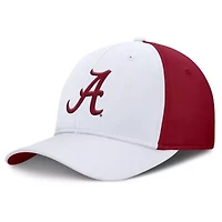 Alabama Crimson Tide NCAA Nike White/Crimson 2025 Sideline Rise Local Performance Flex Hat
