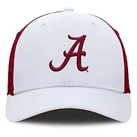 Alabama Crimson Tide NCAA Nike White/Crimson 2025 Sideline Rise Local Performance Flex Hat