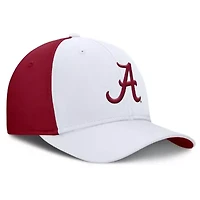 Alabama Crimson Tide NCAA Nike White/Crimson 2025 Sideline Rise Local Performance Flex Hat