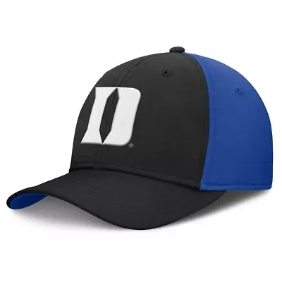 Duke Blue Devils NCAA Nike Black/Royal 2025 Sideline Rise Local Performance Flex Hat
