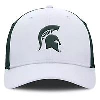 NCAA Nike White/Green Michigan State Spartans 2025 Sideline Rise Local Performance Flex Hat