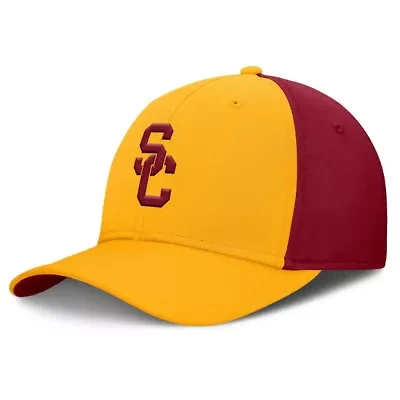 NCAA Nike Gold/Cardinal USC Trojans 2025 Sideline Rise Local Performance Flex Hat