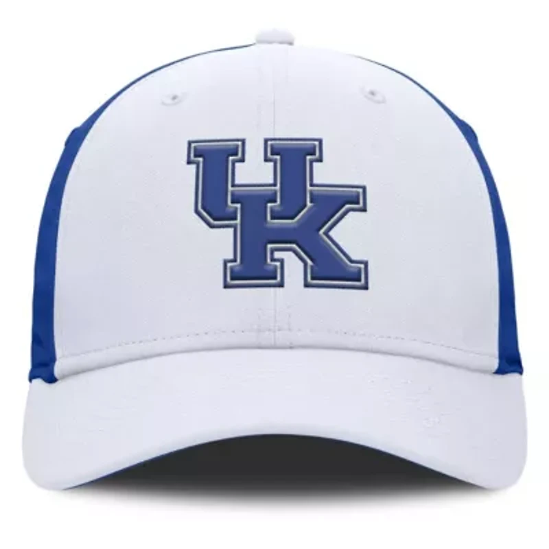 NCAA Nike White/Royal Kentucky Wildcats 2025 Sideline Rise Local Performance Flex Hat