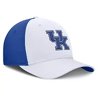 NCAA Nike White/Royal Kentucky Wildcats 2025 Sideline Rise Local Performance Flex Hat