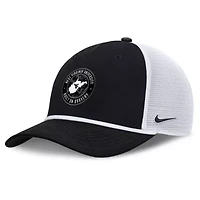 NCAA Nike Black/White West Virginia Mountaineers Built on Bravery Rise Trucker Adjustable Hat