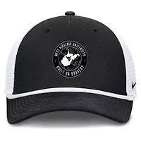 NCAA Nike Black/White West Virginia Mountaineers Built on Bravery Rise Trucker Adjustable Hat