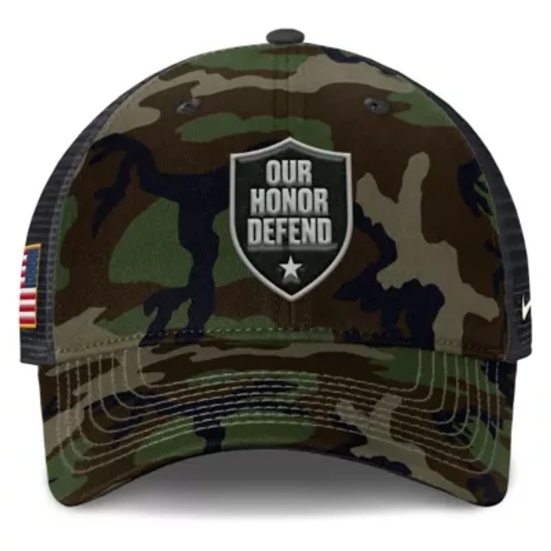 NCAA Nike Ohio State Buckeyes 2025 Military Appreciation Rise Adjustable Trucker Hat