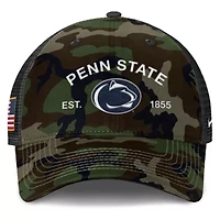 NCAA Nike Penn State Nittany Lions 2025 Military Appreciation Rise Adjustable Trucker Hat
