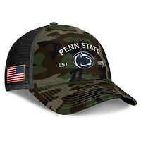 NCAA Nike Penn State Nittany Lions 2025 Military Appreciation Rise Adjustable Trucker Hat