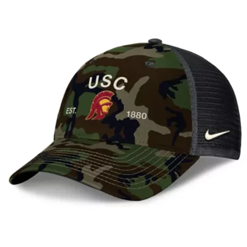NCAA Nike USC Trojans 2025 Military Appreciation Rise Adjustable Trucker Hat