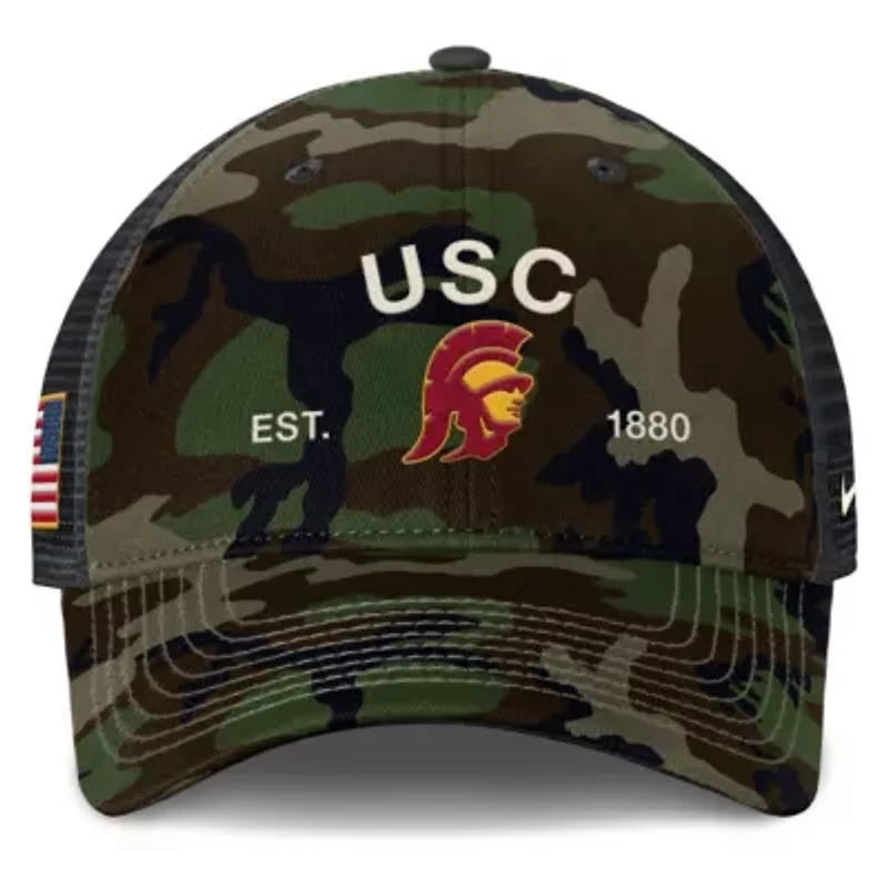 NCAA Nike USC Trojans 2025 Military Appreciation Rise Adjustable Trucker Hat