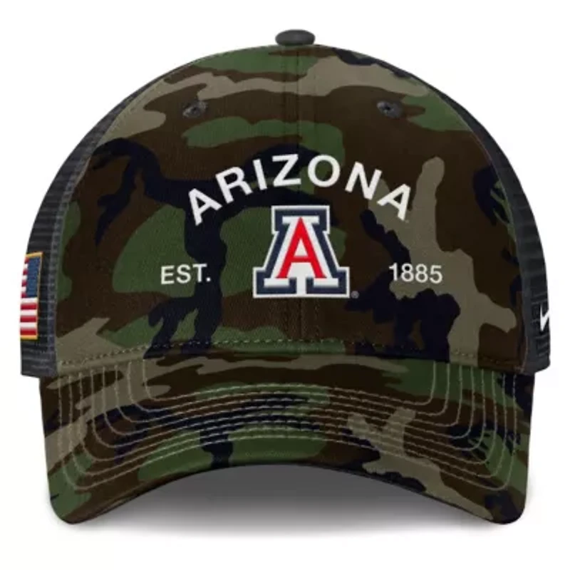 NCAA Nike Arizona Wildcats 2025 Military Appreciation Rise Adjustable Trucker Hat