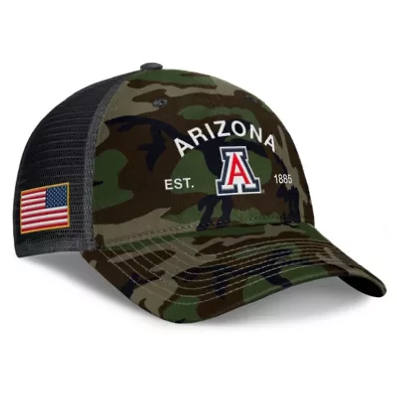 NCAA Nike Arizona Wildcats 2025 Military Appreciation Rise Adjustable Trucker Hat
