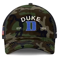 Duke Blue Devils NCAA Nike Duke Devils 2025 Military Appreciation Rise Adjustable Trucker Hat