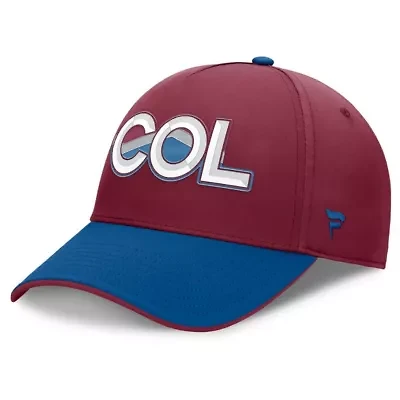 NHL Fanatics Burgundy/Blue Colorado Avalanche Authentic Pro Rink Team Code Flex Hat