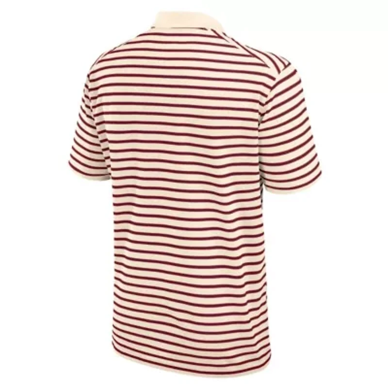 Alabama Crimson Tide NCAA Nike Primary Logo Striped Dri-FIT Polo