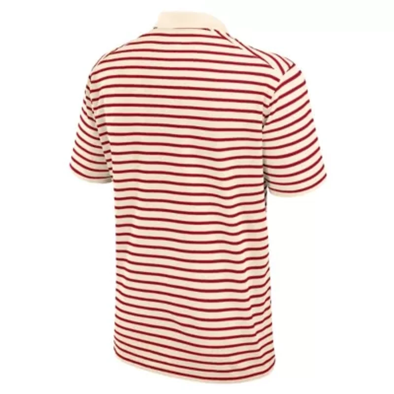 NCAA Nike Ohio State Buckeyes Primary Logo Striped Dri-FIT Polo