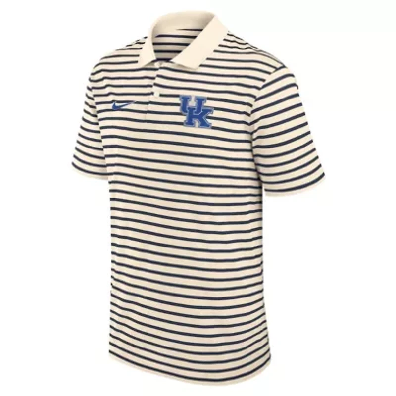 NCAA Nike Kentucky Wildcats Primary Logo Striped Dri-FIT Polo
