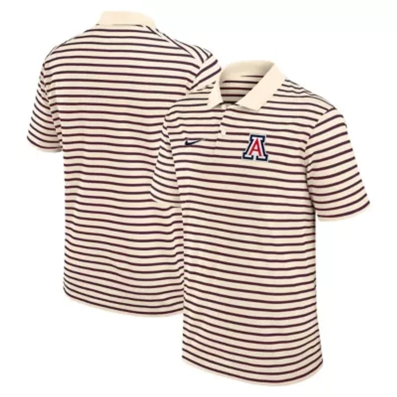 NCAA Nike Arizona Wildcats Primary Logo Striped Dri-FIT Polo