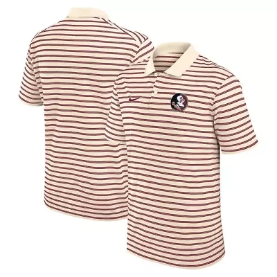 NCAA Nike Florida State Seminoles Primary Logo Striped Dri-FIT Polo