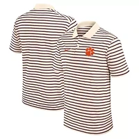 NCAA Nike Clemson Tigers Primary Logo Striped Dri-FIT Polo