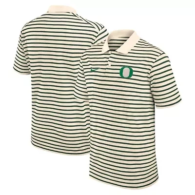 NCAA Nike Oregon Ducks Primary Logo Striped Dri-FIT Polo