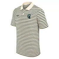 NCAA Nike Michigan State Spartans Primary Logo Striped Dri-FIT Polo
