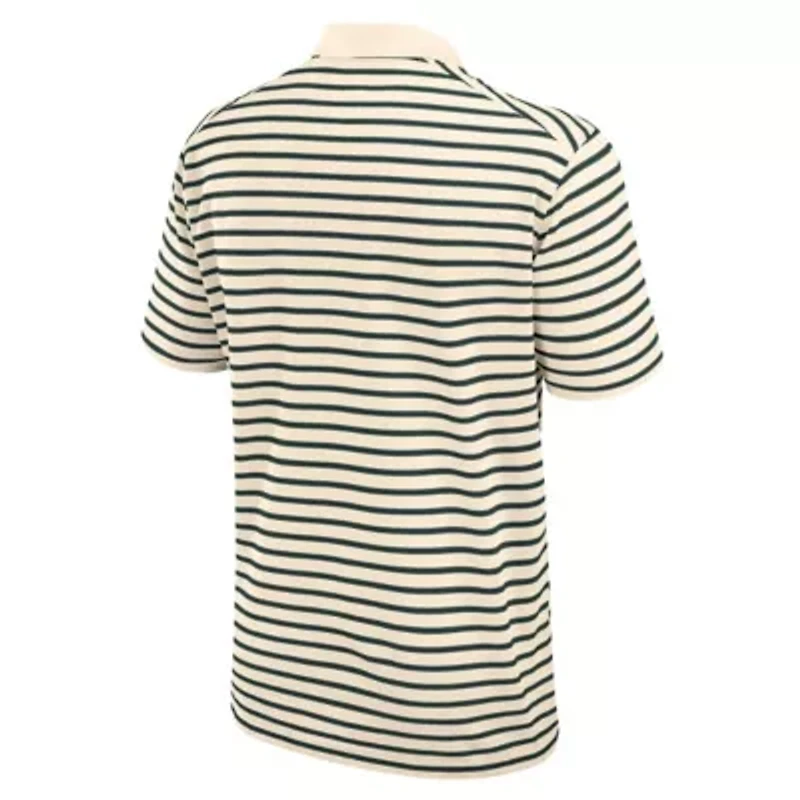 NCAA Nike Michigan State Spartans Primary Logo Striped Dri-FIT Polo