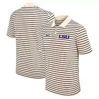 NCAA Nike LSU Tigers Primary Logo Striped Dri-FIT Polo