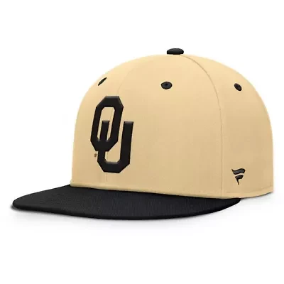 NCAA Fanatics Khaki/Black Oklahoma Sooners Balance Fitted Hat