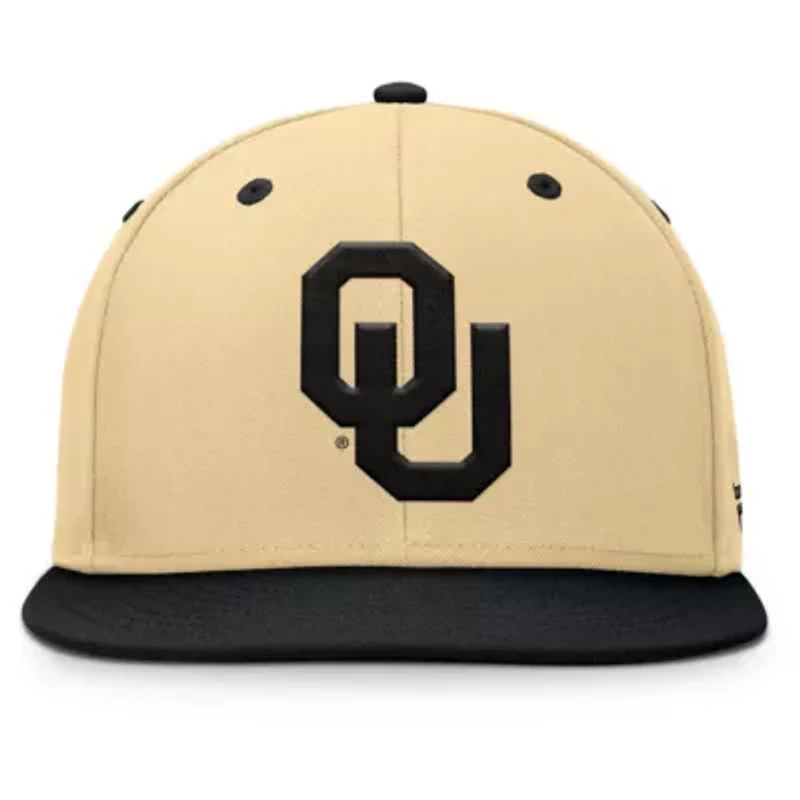 NCAA Fanatics Khaki/Black Oklahoma Sooners Balance Fitted Hat