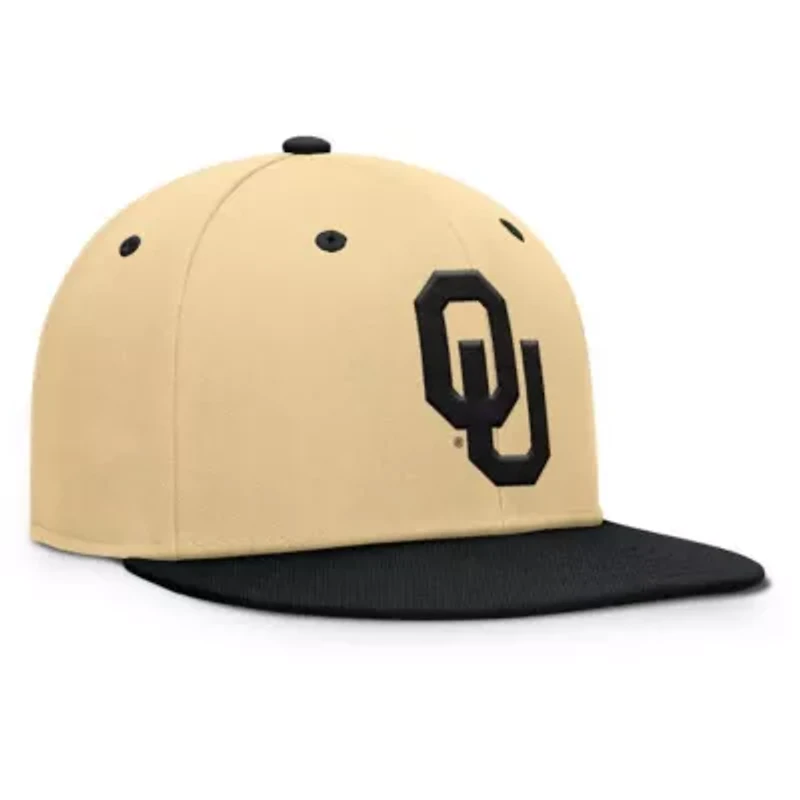 NCAA Fanatics Khaki/Black Oklahoma Sooners Balance Fitted Hat