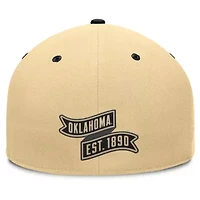 NCAA Fanatics Khaki/Black Oklahoma Sooners Balance Fitted Hat