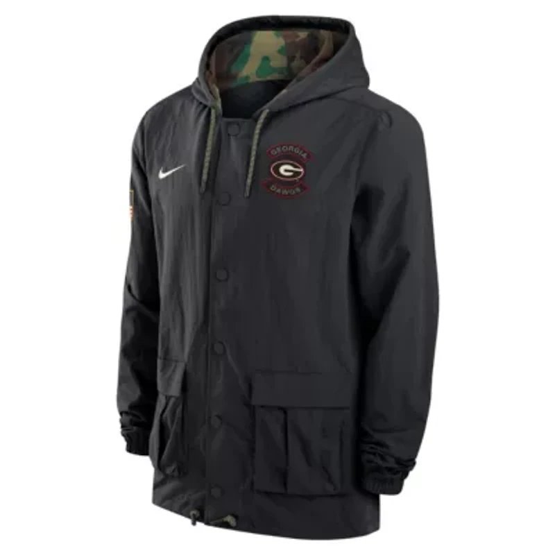 NCAA Nike Georgia Bulldogs 2025 Military Appreciation Full-Snap Jacket