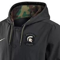 NCAA Nike Michigan State Spartans 2025 Military Appreciation Full-Snap Jacket