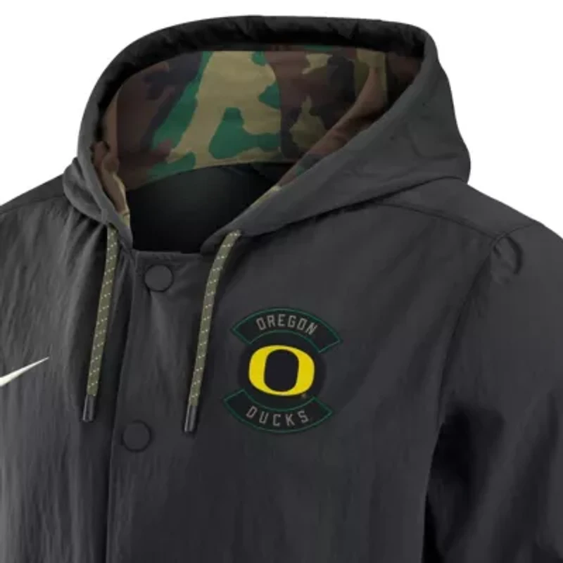 NCAA Nike Oregon Ducks 2025 Military Appreciation Full-Snap Jacket