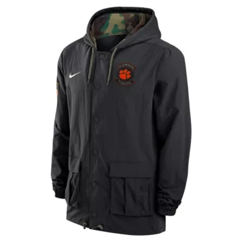 NCAA Nike Clemson Tigers 2025 Military Appreciation Full-Snap Jacket
