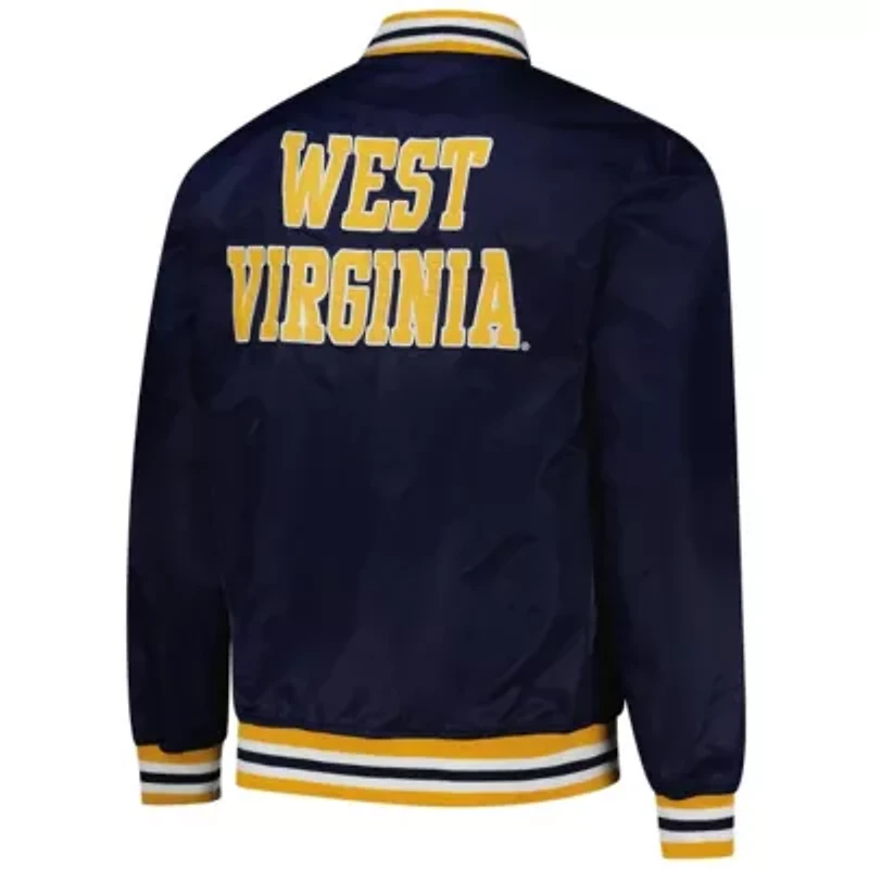 NCAA Unisex Charlie Hustle West Virginia Mountaineers Full-Snap Varsity Jacket