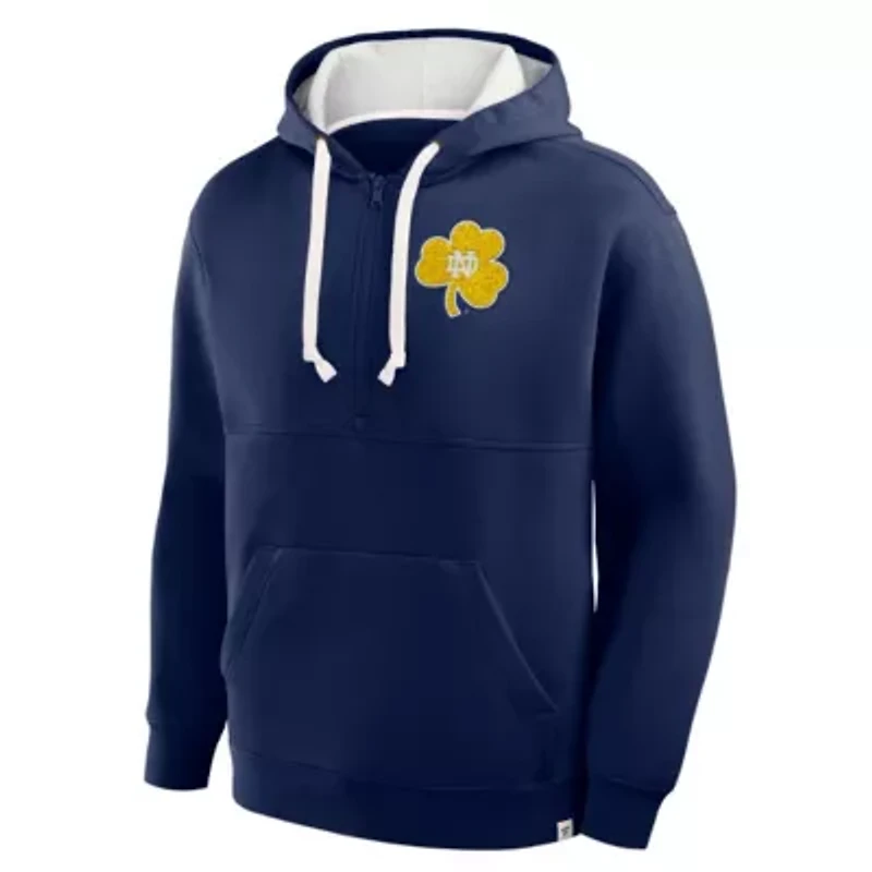 NCAA Fanatics Notre Dame Fighting Irish Hometown Premium Rise And Conquer Half-Zip Hoodie