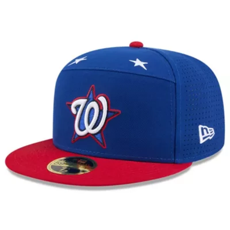 MLB Blue/Red Washington Nationals 2025 All-Star Game Workout Side Patch 59FIFTY Fitted Hat