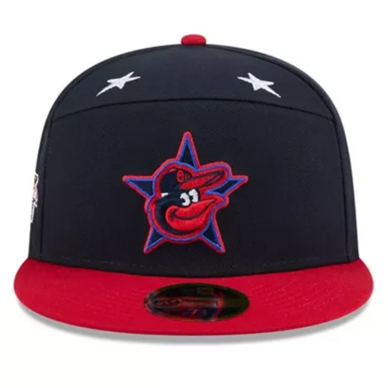 MLB Navy/Red Baltimore Orioles 2025 All-Star Game Workout Side Patch 59FIFTY Fitted Hat
