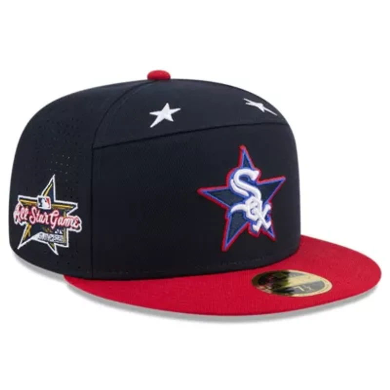 Chicago White Sox MLB Navy/Red 2025 All-Star Game Workout Side Patch 59FIFTY Fitted Hat