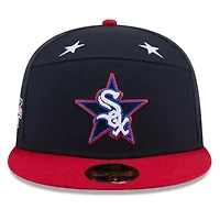 Chicago White Sox MLB Navy/Red 2025 All-Star Game Workout Side Patch 59FIFTY Fitted Hat