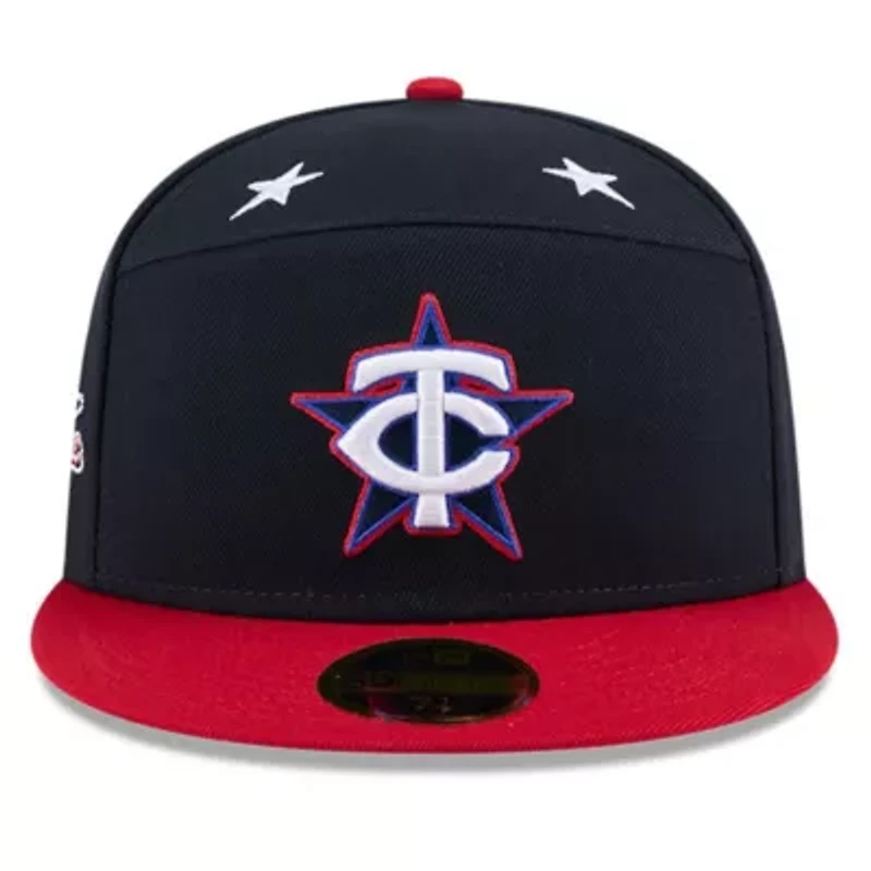 MLB Navy/Red Minnesota Twins 2025 All-Star Game Workout Side Patch 59FIFTY Fitted Hat